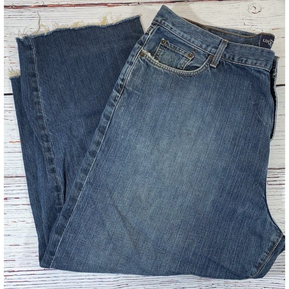 Lucky Mens Jeans 181 Relaxed Straight Leg Size 42 x 26 Short Blue 100% Cotton - Picture 2 of 15